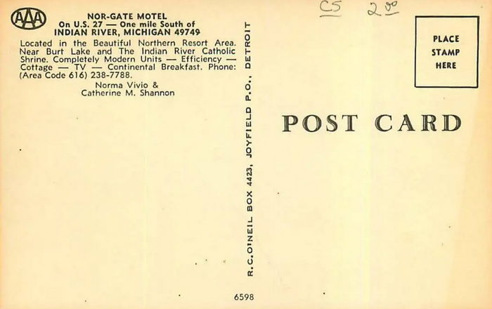 Totem Lodges (Nor-Gate Motel) - Old Postcard (newer photo)
